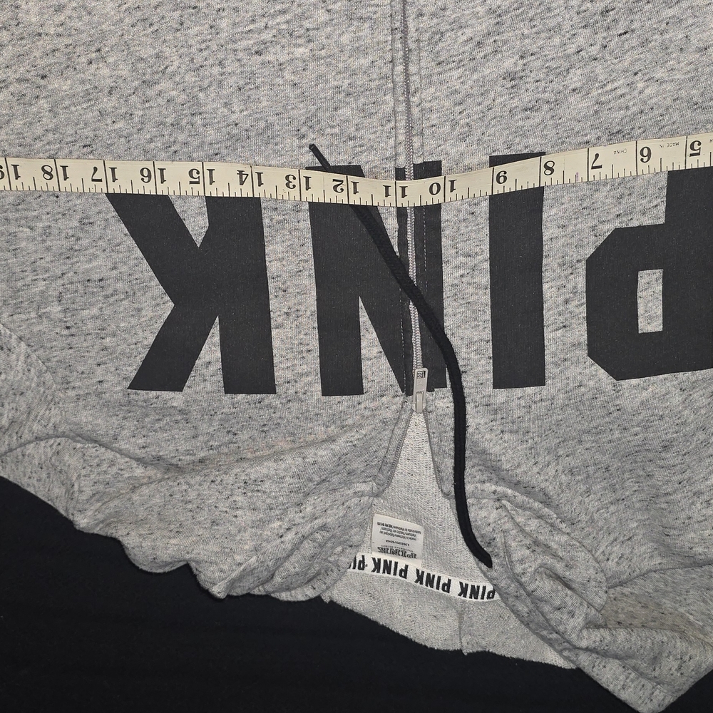 Victoria's Secret Gray Hoodie with Black Accents - Picture 3 of 3